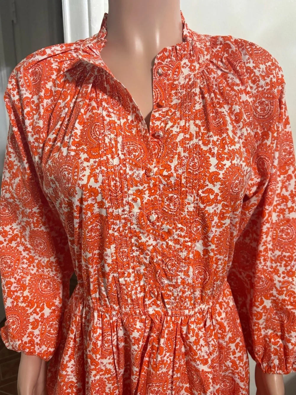 J. CREW Women's Floral Ruffle-collar mini dress